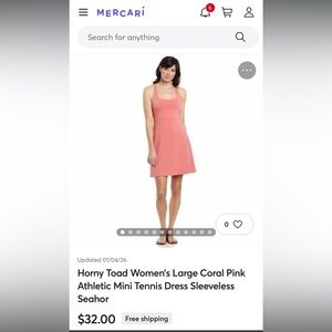 Horny Toad Coral Pink Midi Dress
